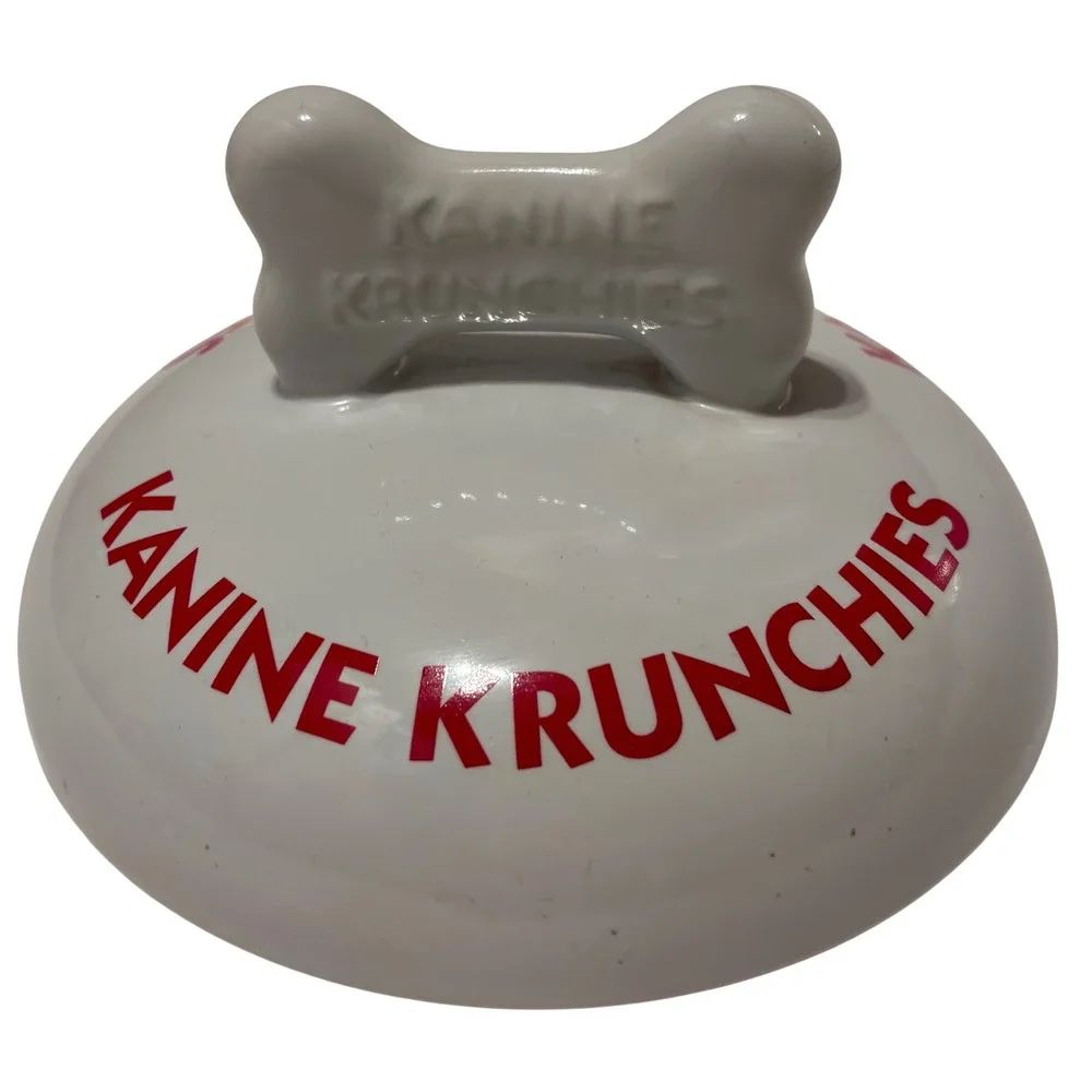 Disney Kanine Krunchies Dog Treat Jar OS Red Black Excellent 101 Dalmatians